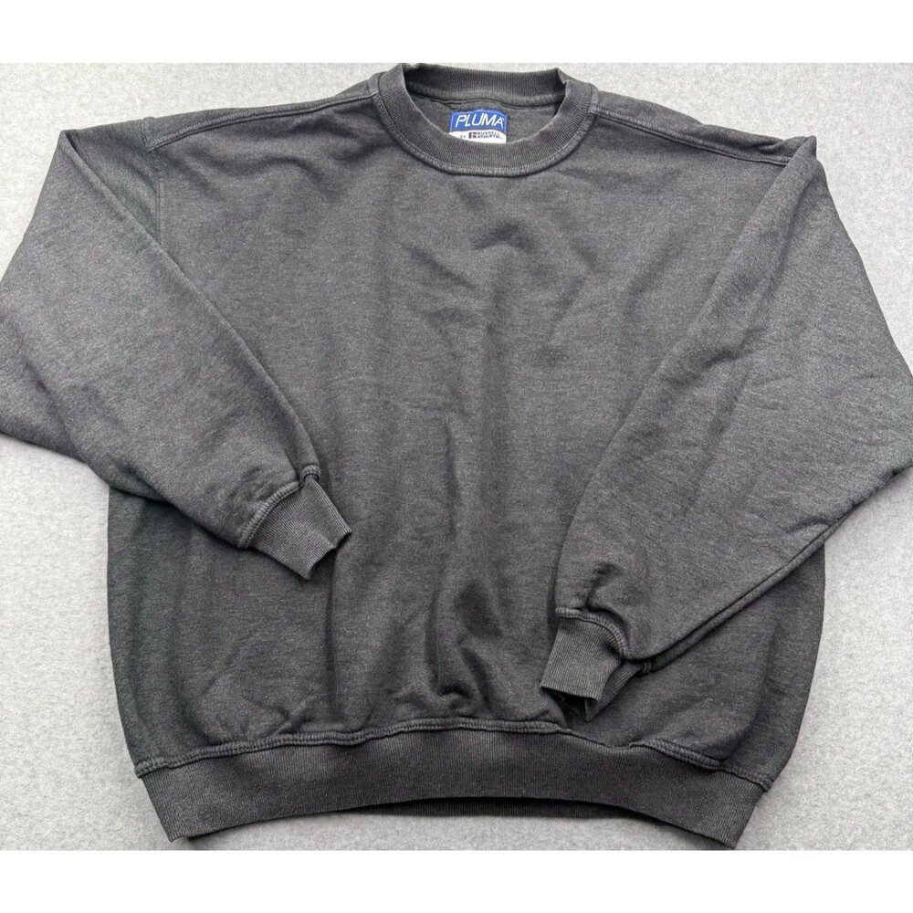 VTG Y2K PLUMA by Russell Athletic Pullover Sweatshirt Gray Crew Neck Men's 2X